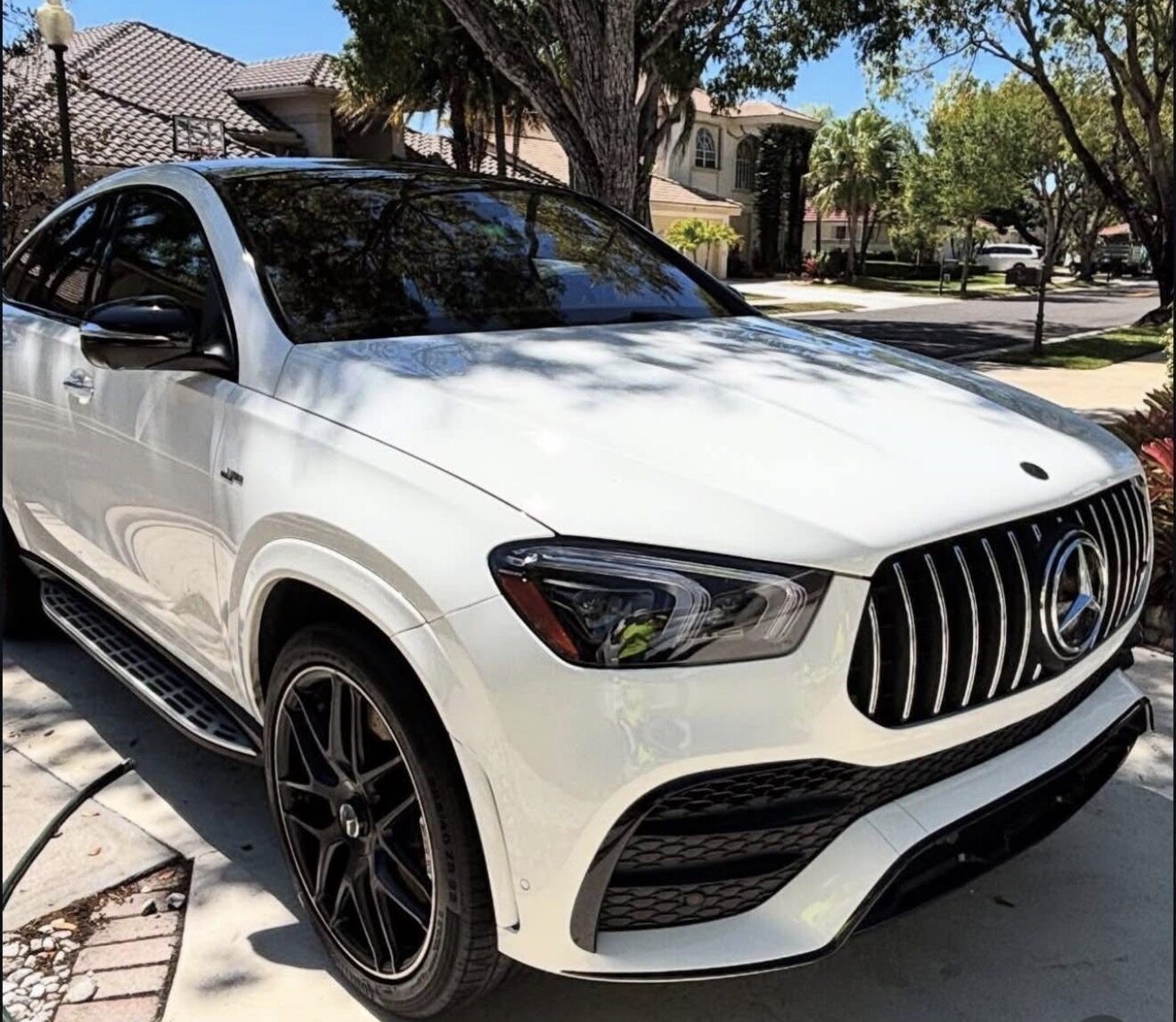 Mercedes-AMG GLE 53 Coupe white luxury mobile detailing and ceramic coating by The Detail Club LA in Encino